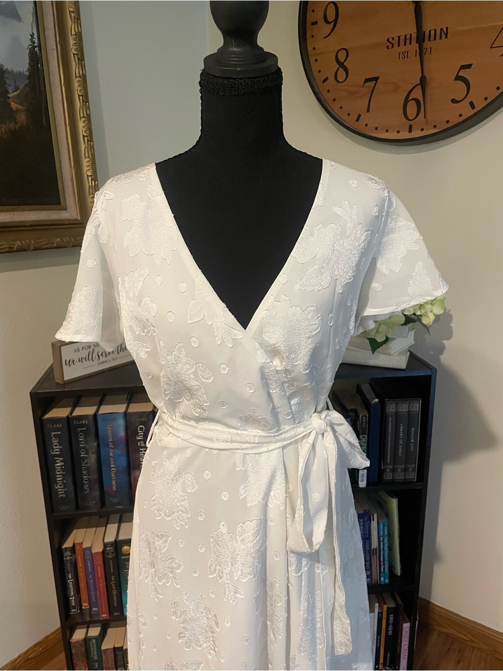Lulu's White Embroidered Wrap Maxi Dress - Picture 2 of 7